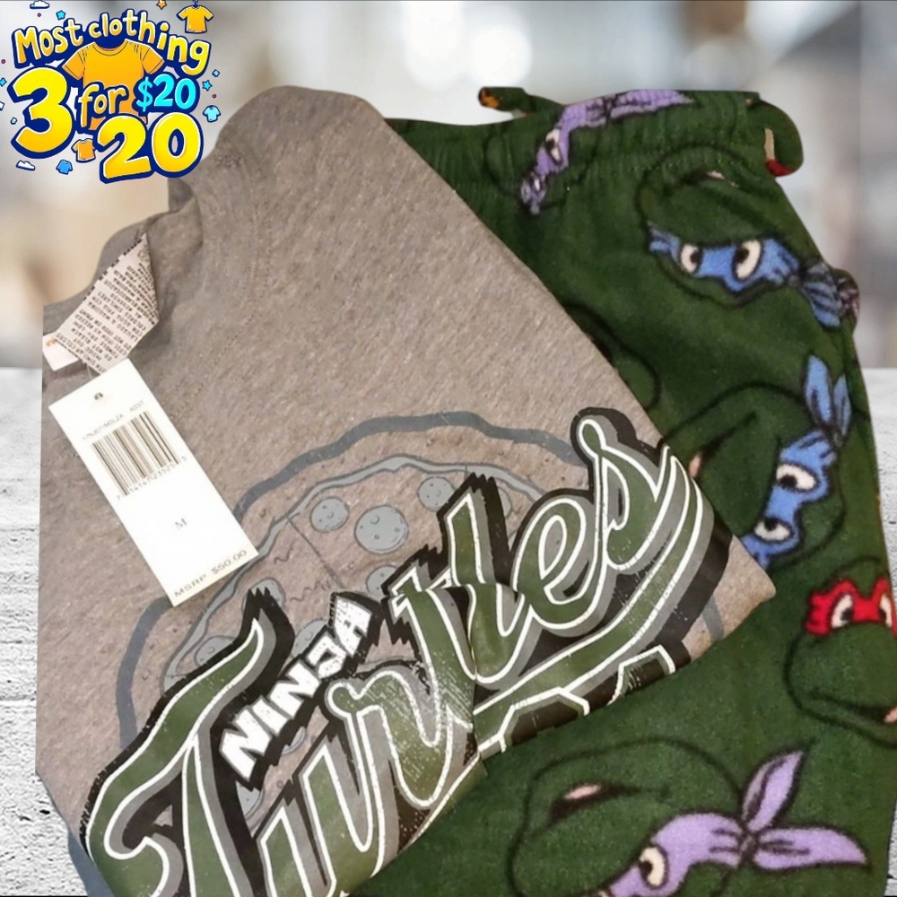 Teenage mutant ninja turtle pajama set size M tall
